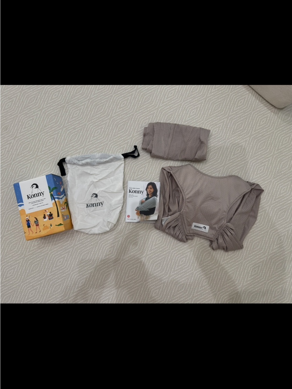 Konny Taupe Babywearing Support Wrap - Breathable Taupe Comfort